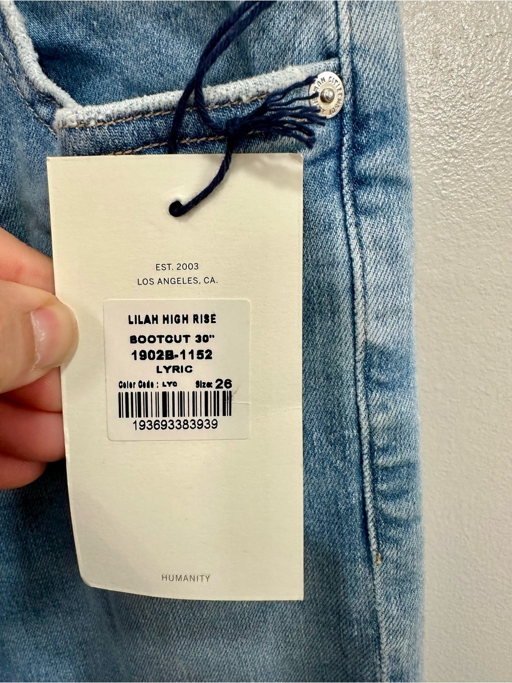 NWT Citizens of Humanity Lilah High Rise Bootcut Jeans Lightwash Size 26 - Picture 7 of 14